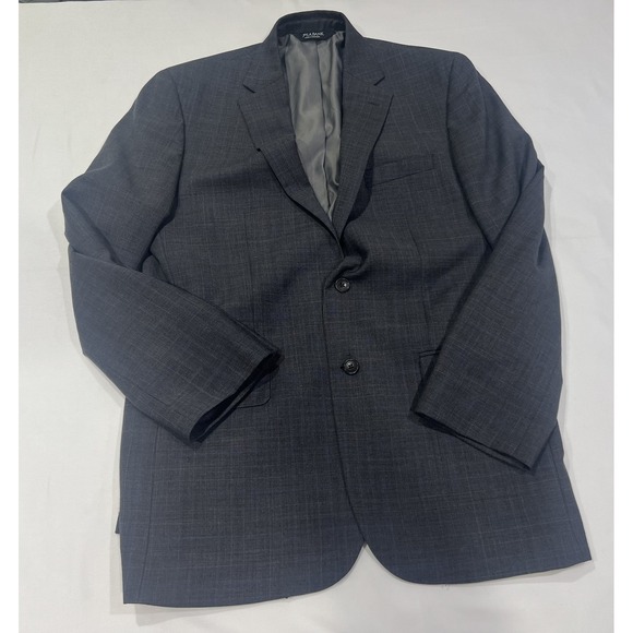 Jos. A. Bank Other - Jos A Bank Executive Suit Coat Mens 42L Gray Plaid Tailored Fit 100% Wool Jacket
